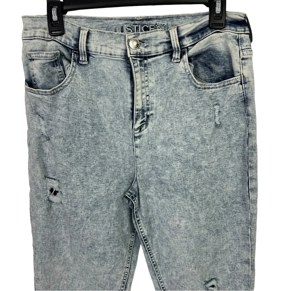 Justice Girl’s Jeans & Cat & Jack Belts Sz 16 Plus Raw Hems Pockets Stretch